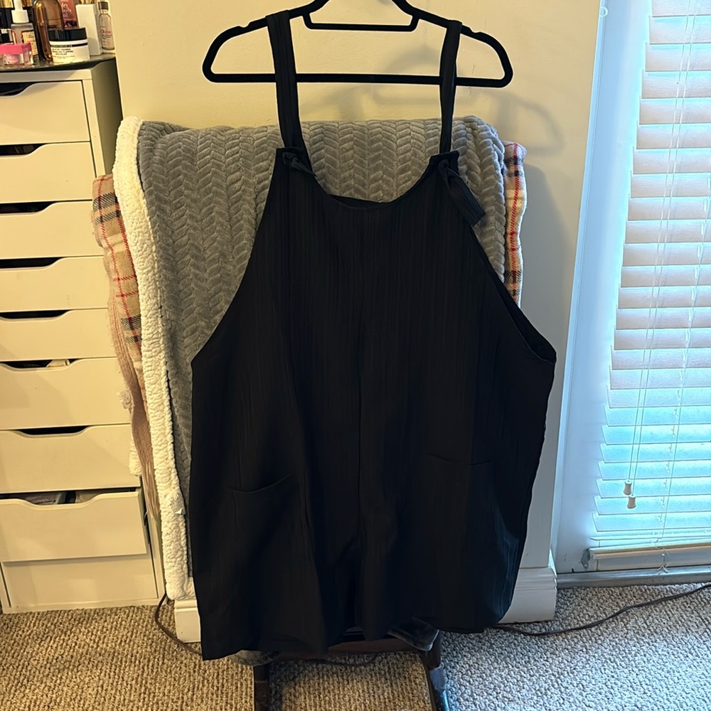 Black short romper